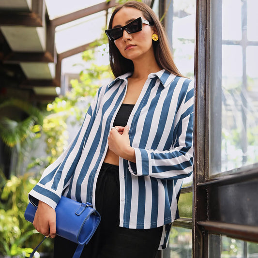 Candy Striped Boyfriend Shirt