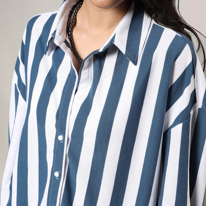 Candy Striped Boyfriend Shirt