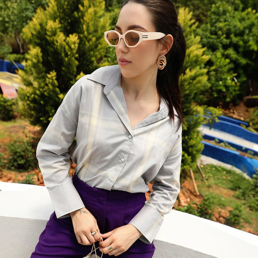 Maxi Graph Check Boxy Shirt