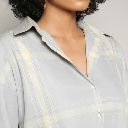 Maxi Graph Check Boxy Shirt
