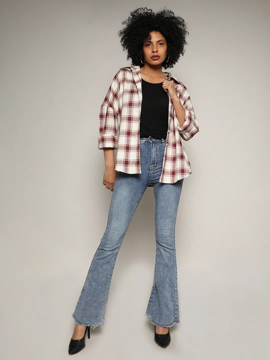 Tartan Plaid Boxy Shirt