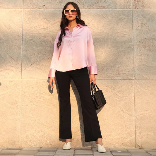 Boxy Satin Shirt