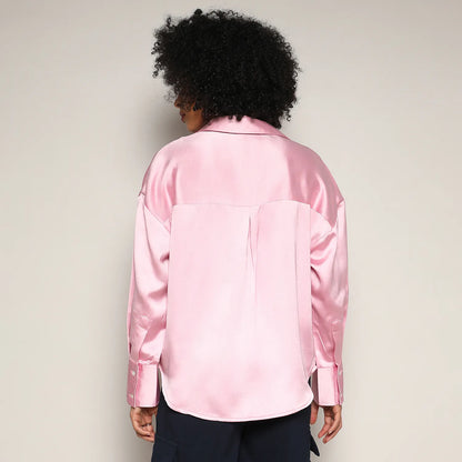 Boxy Satin Shirt
