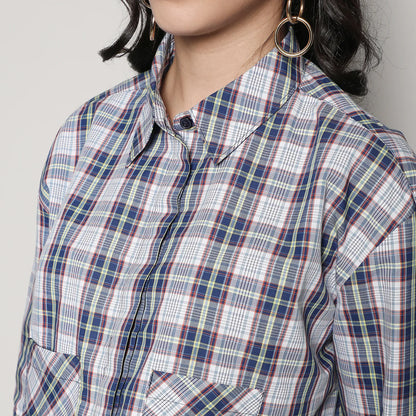 Tartan Plaid Crop Shirt
