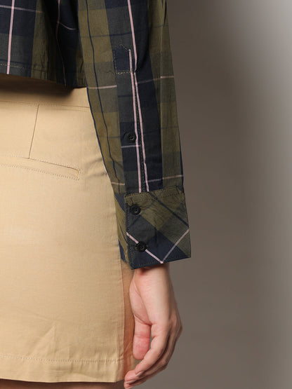 Tartan Plaid Crop Shirt