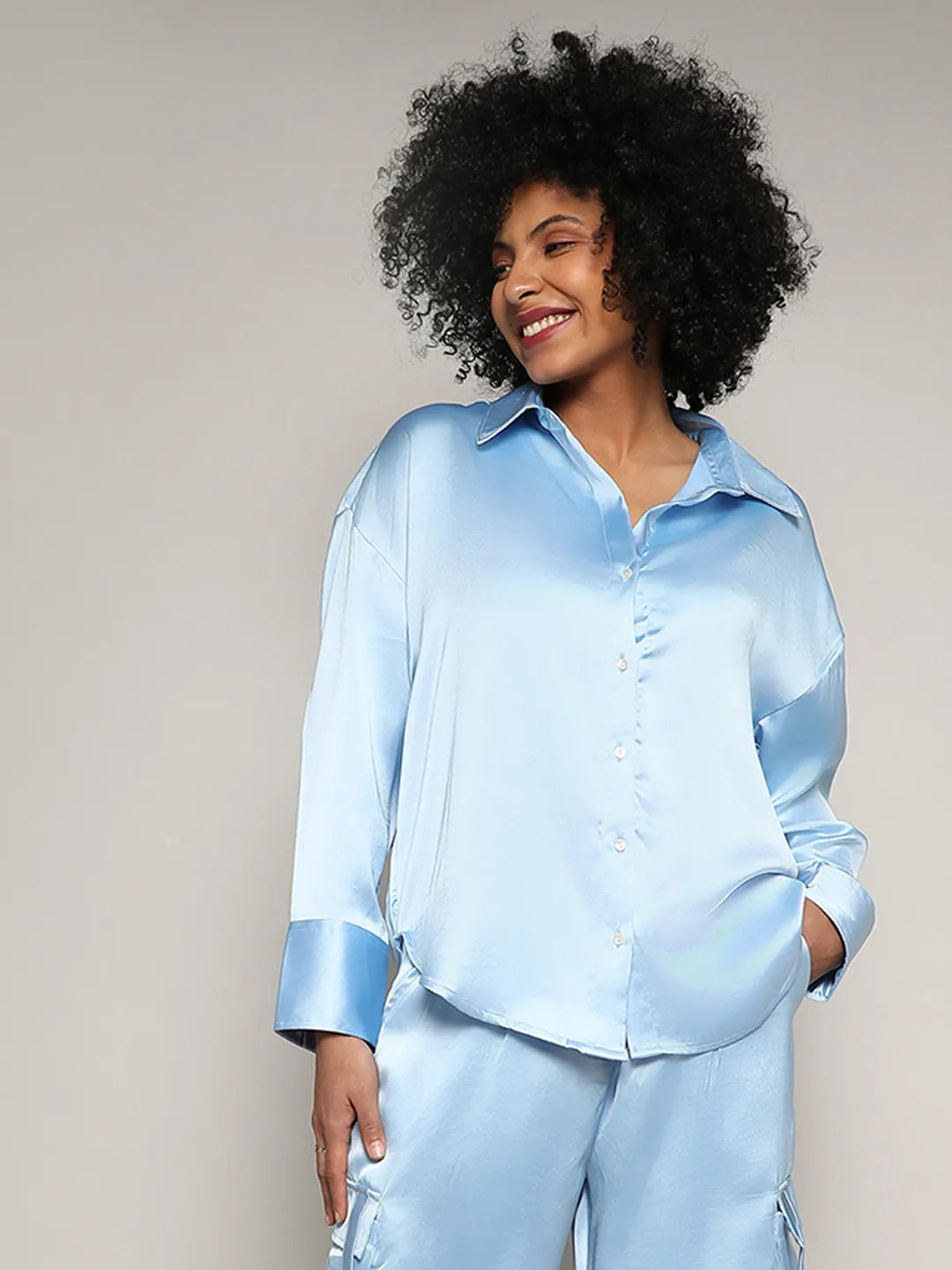Boxy Satin Shirt