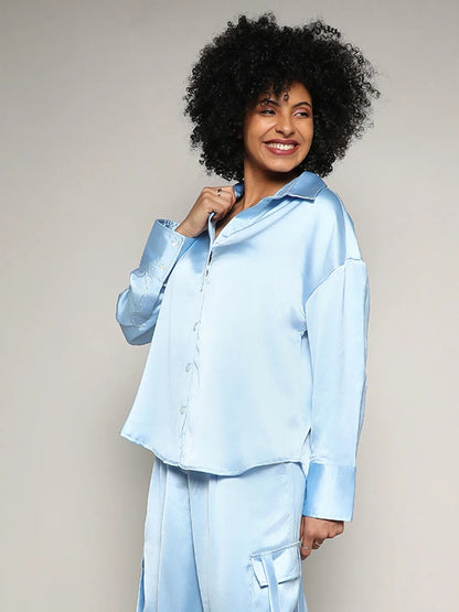 Boxy Satin Shirt