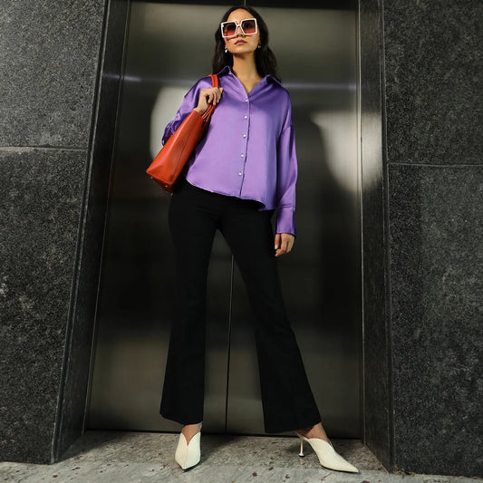 Boxy Satin Shirt