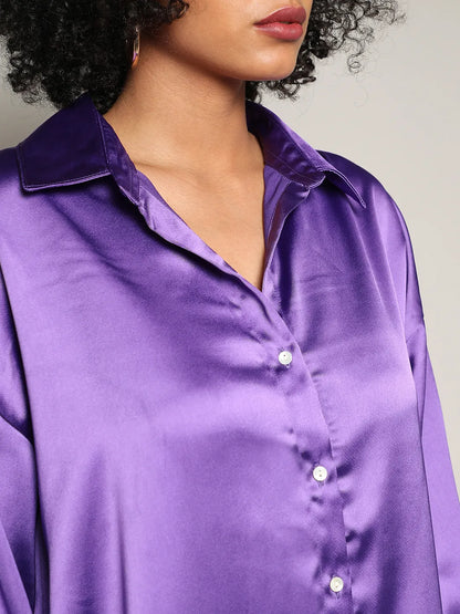 Boxy Satin Shirt