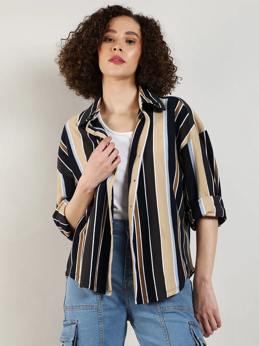Striped Boxy Shirt
