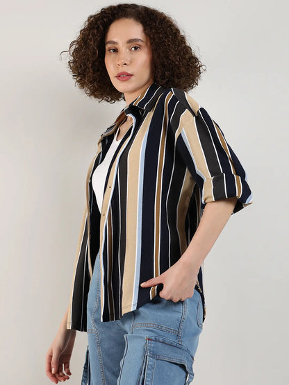 Striped Boxy Shirt