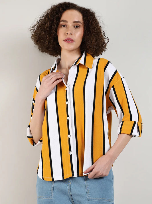 Striped Boxy Shirt