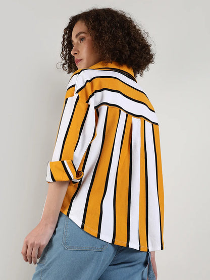 Striped Boxy Shirt