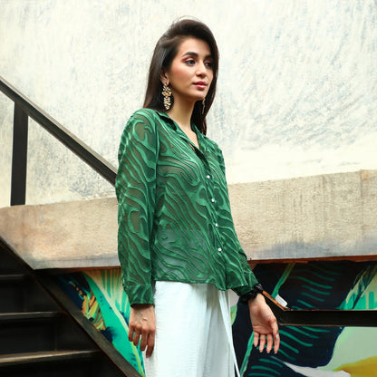 Textured Sheer Shirt
