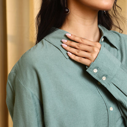 Solid Wrinkled Shirt