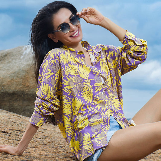 Contrast Foliage Shirt
