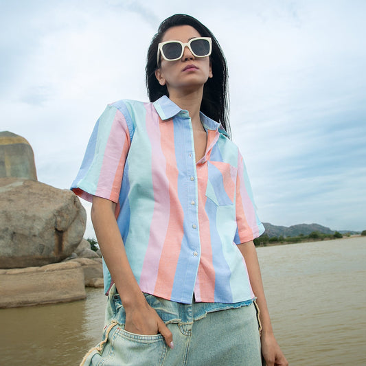 Striped Boxy Shirt
