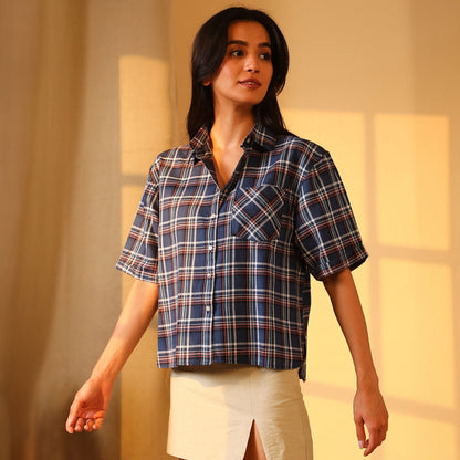 Tartan Plaid Boxy Shirt