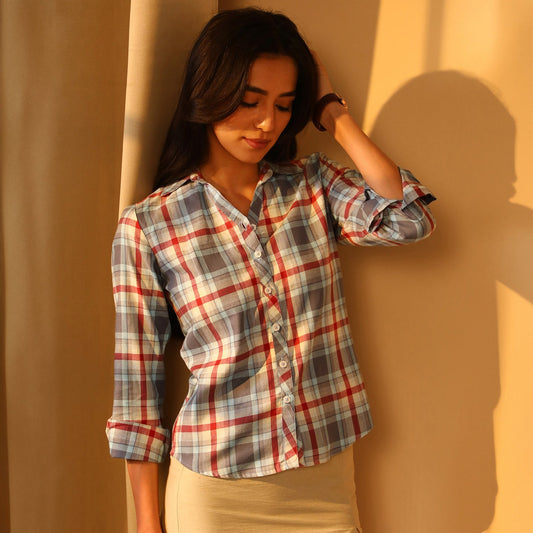 Tartan Plaid Boxy Shirt