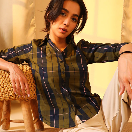Tartan Plaid Boxy Shirt