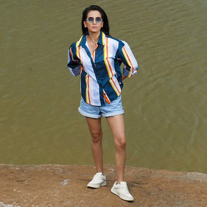 Barcode Striped Shirt