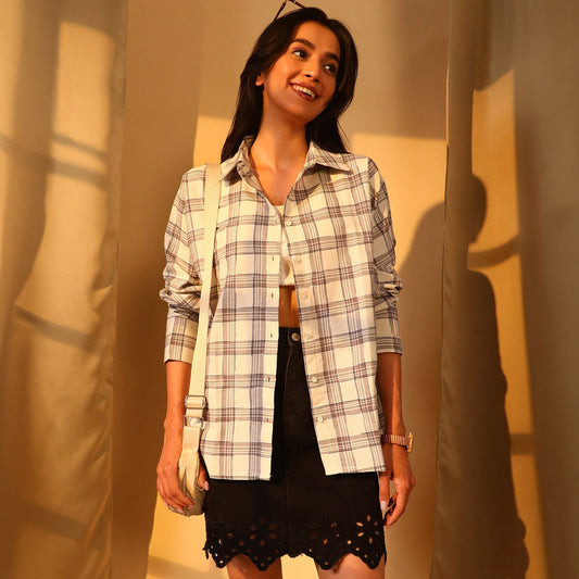 Tartan Plaid Boxy Shirt