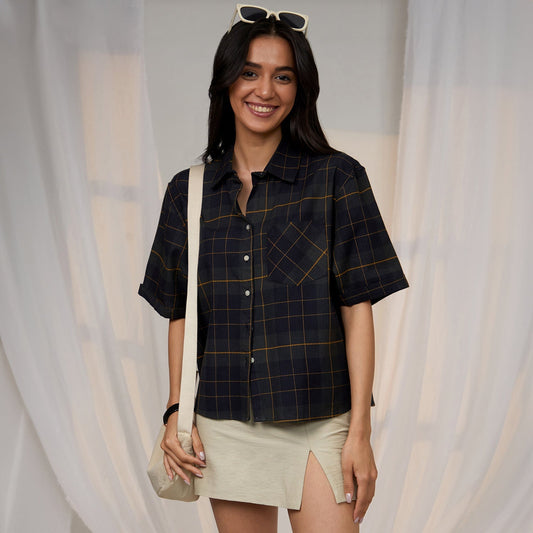 Tartan Plaid Boxy Shirt