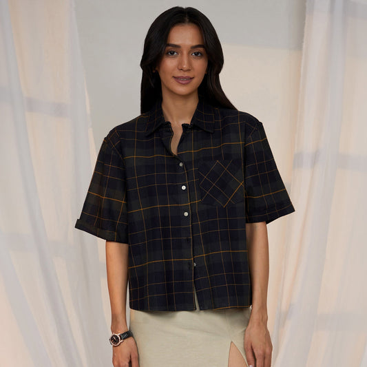 Tartan Plaid Boxy Shirt