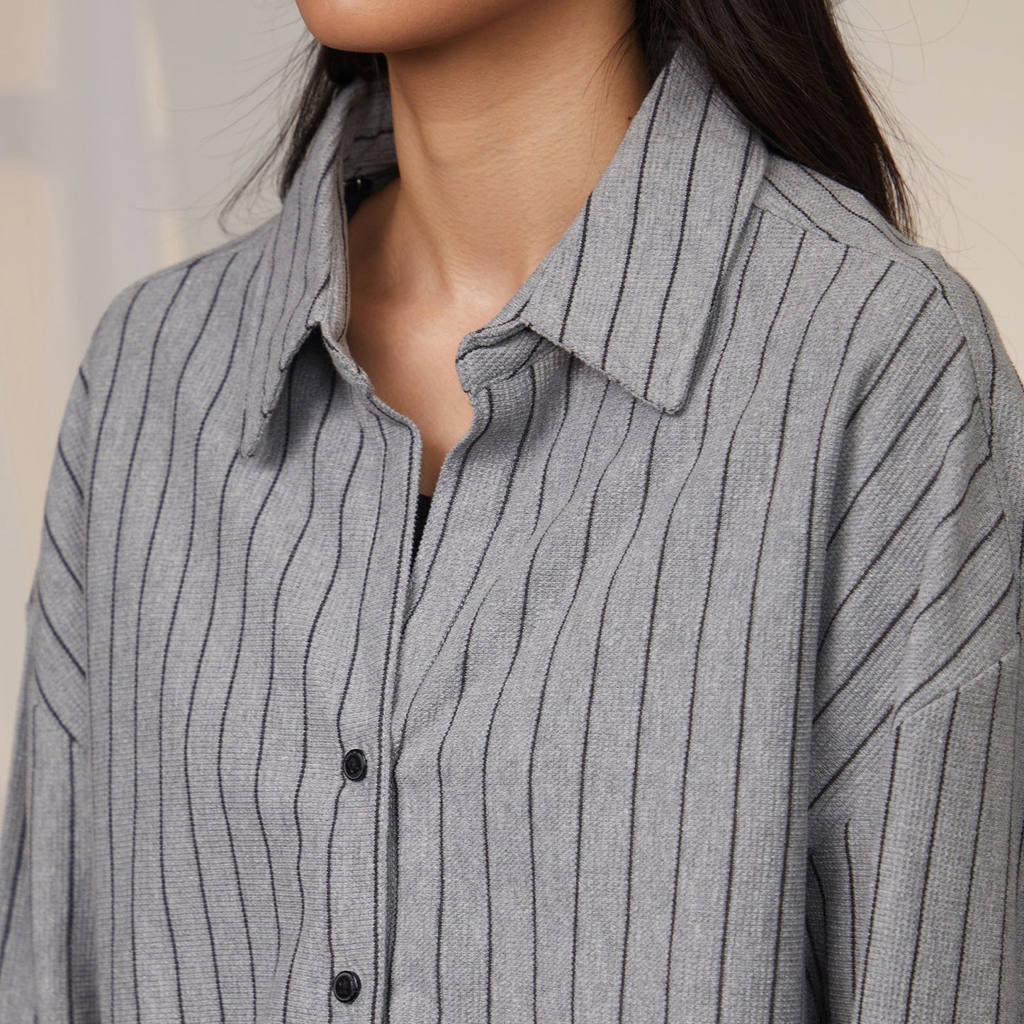 Oversized Pinstriped Shirt