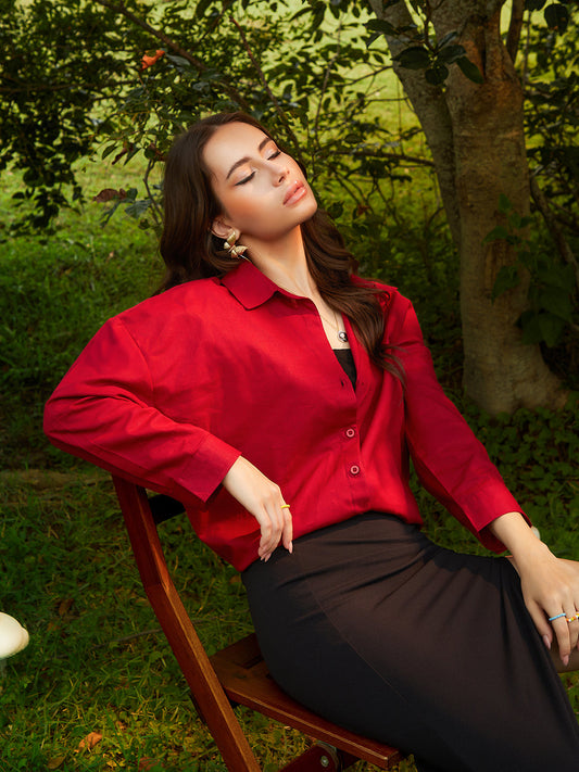 Solid Oversized Shirt