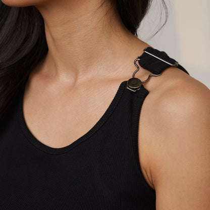 Ribbed Dungree Top