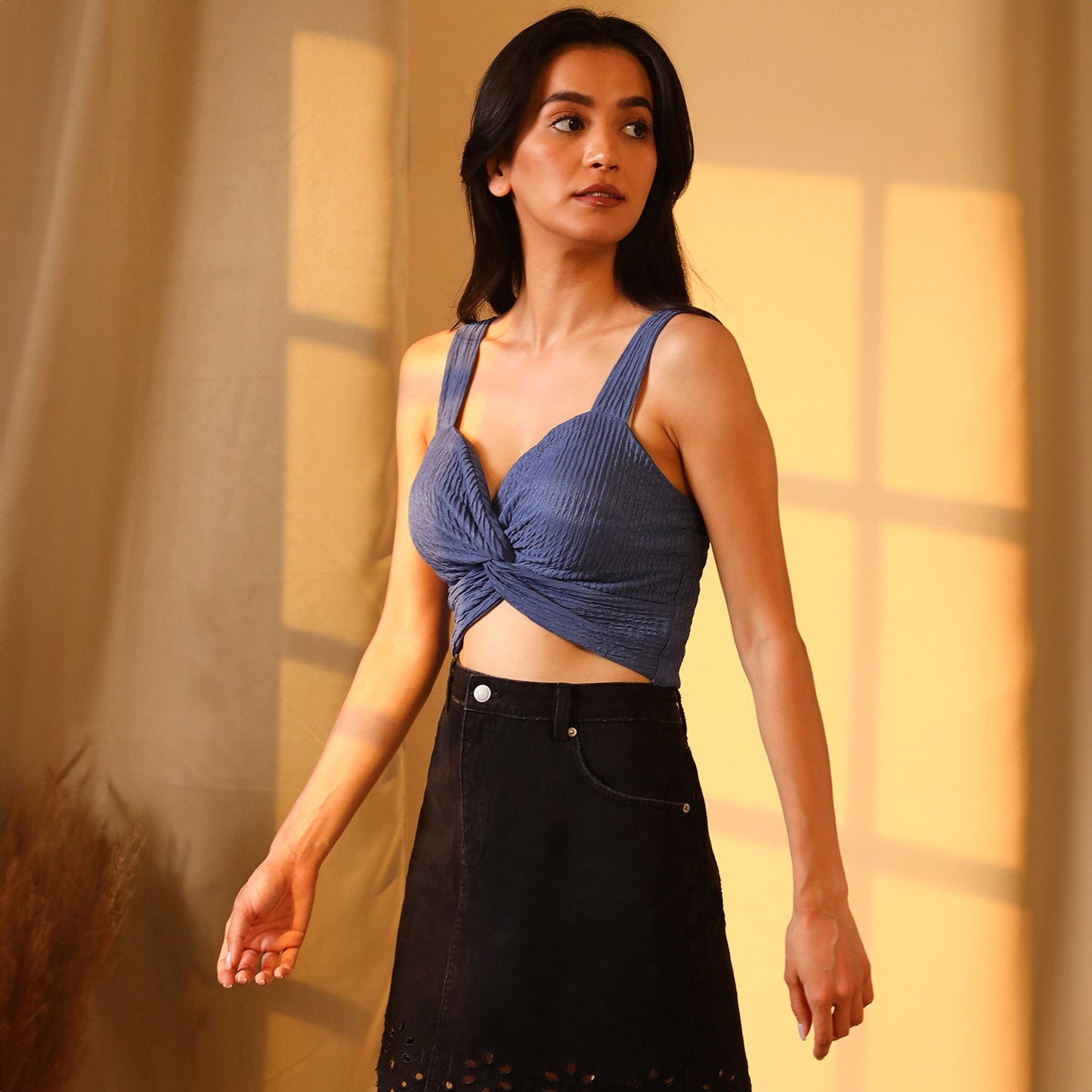 Creased Knot Top
