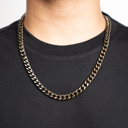 Cuban Neck Chain - 8Mm - Rustic Gold Zach