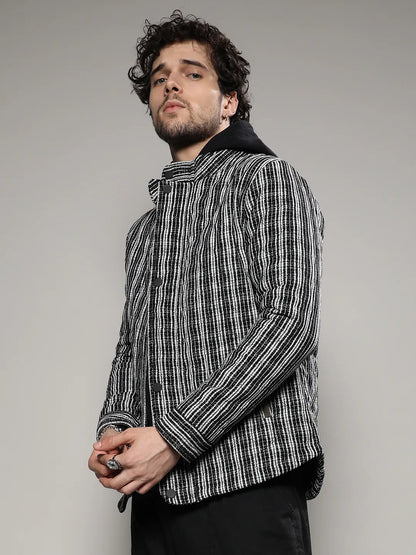 Multitrack Striped Quilted Jacket