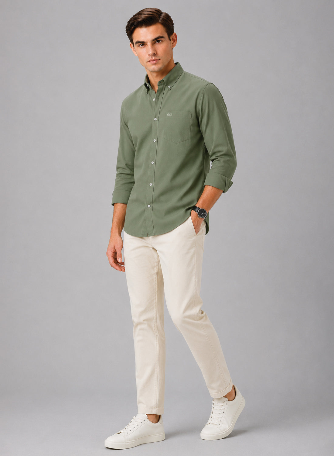 ADRO Premium Oxford Cotton Casual Shirt – Celadon