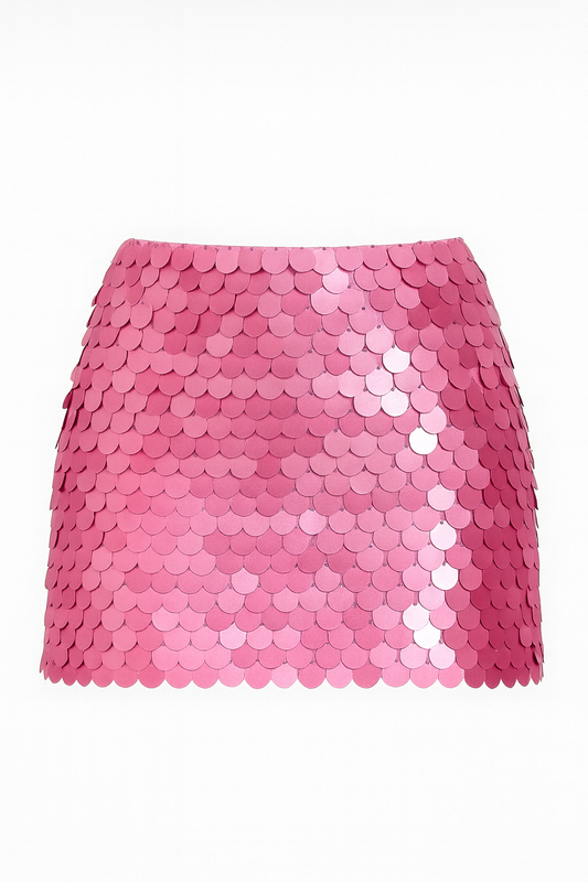 Pink Big Disc Mini Skirt