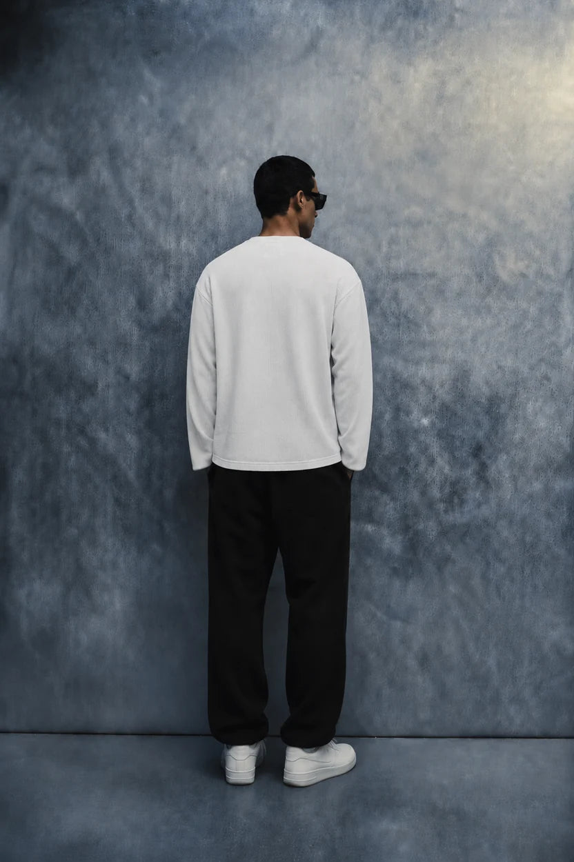 divine judgment waffle t shirt-White