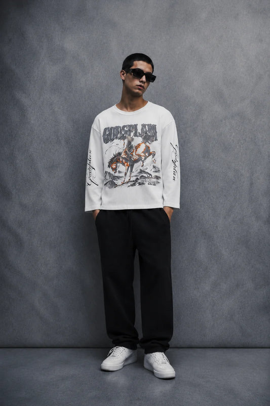 wild state waffle T-shirt-White