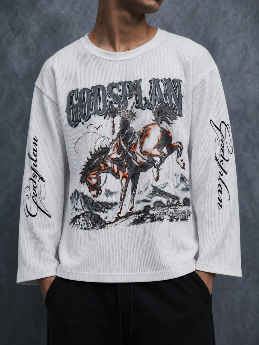 wild state waffle T-shirt-White