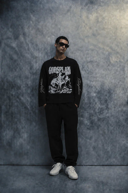 wild state waffle T-shirt-Black
