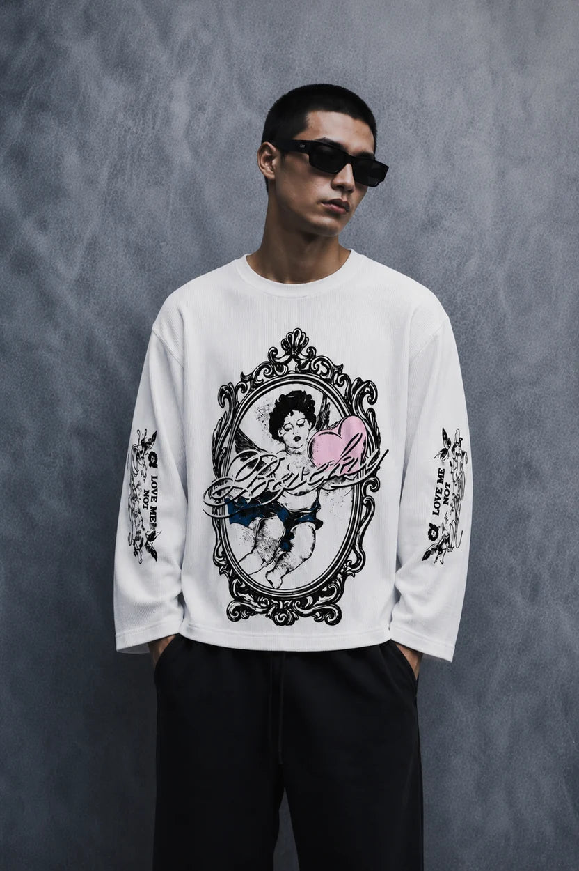 cupid state waffle t shirt-White