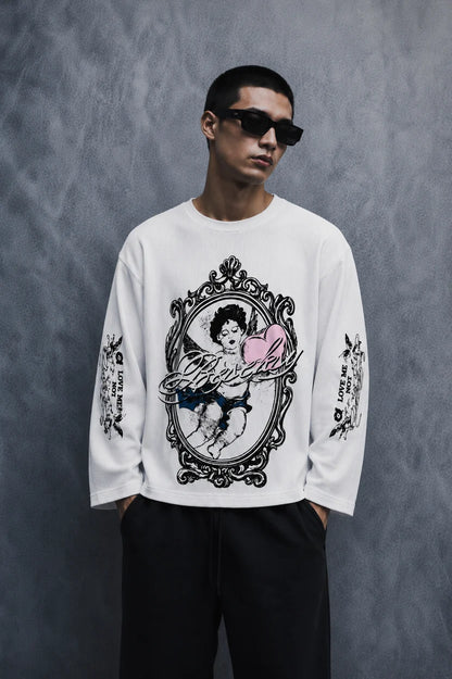 cupid state waffle t shirt-White