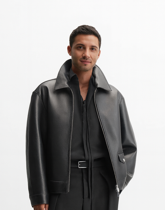 Fabmade Leather Biker Jacket