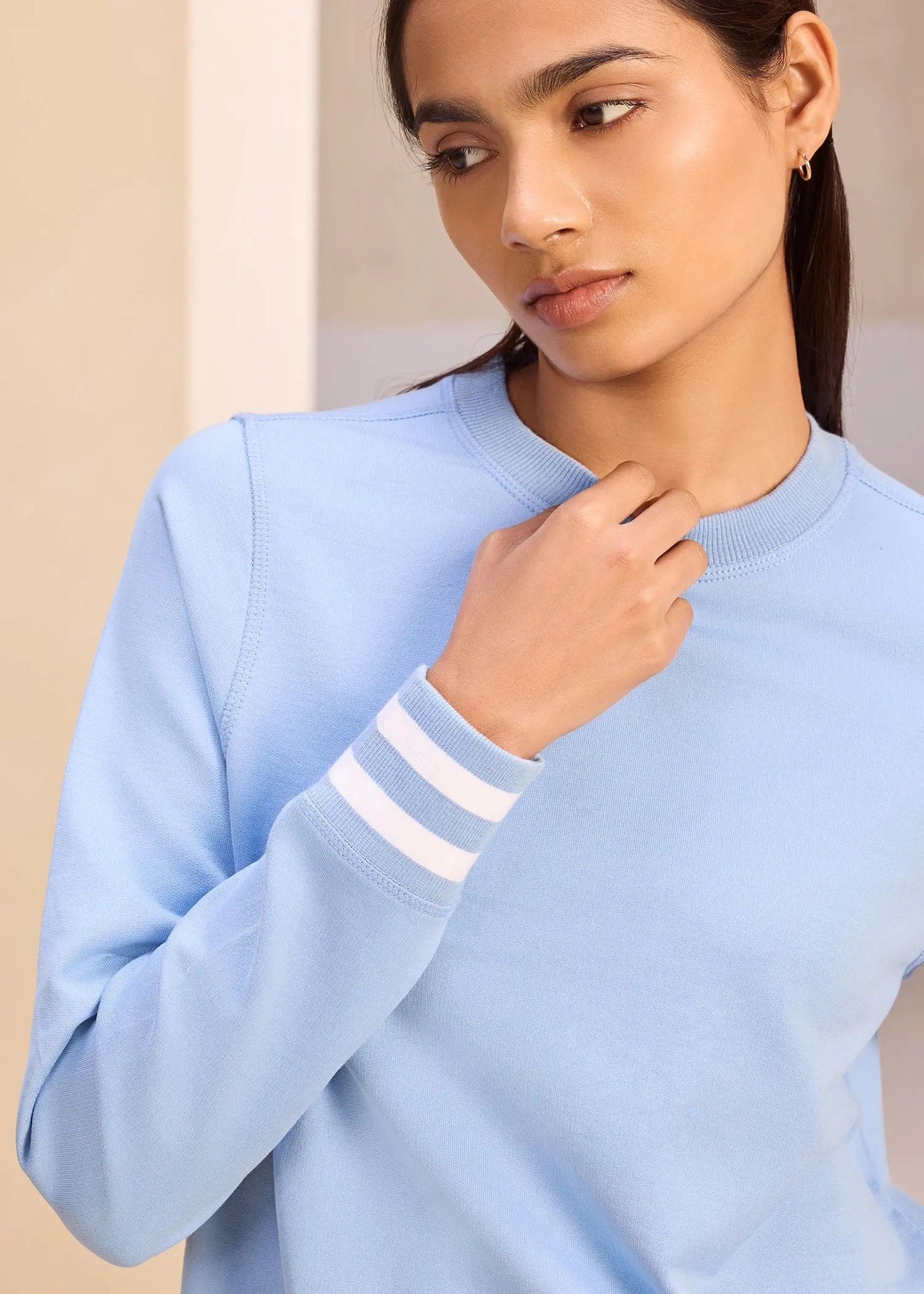Yarn Dyed Rib iCotton Sweatshirt Alonge