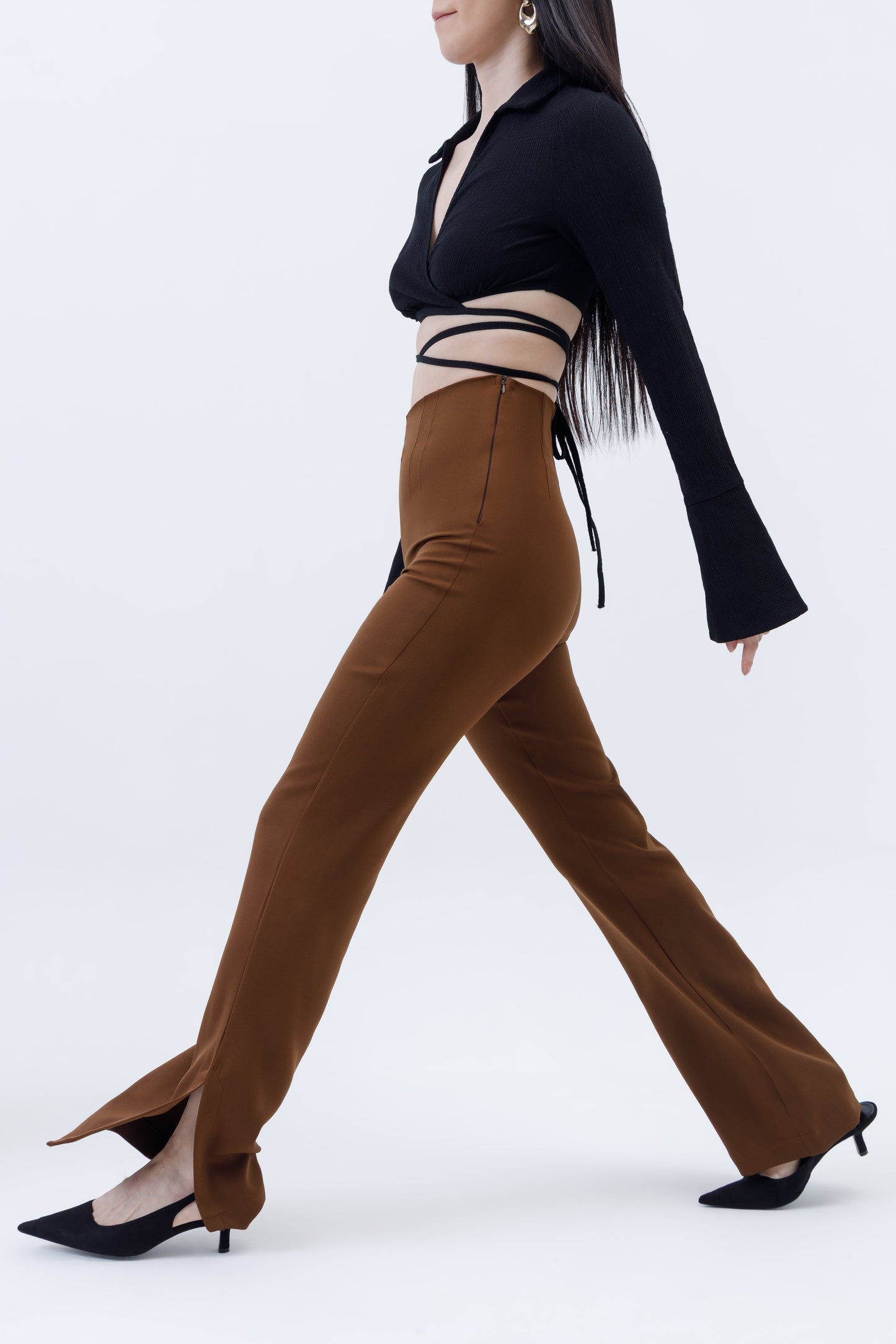 Flare Trousers With Vents