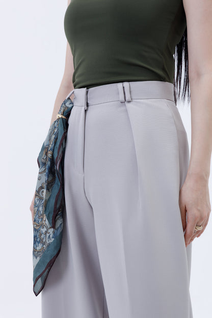 Pleated Parallel Trousers