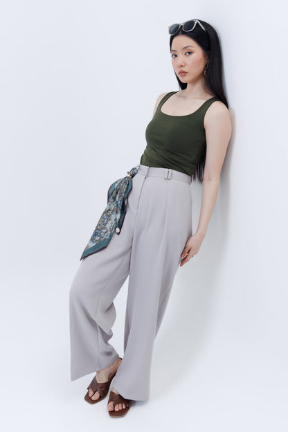 Pleated Parallel Trousers