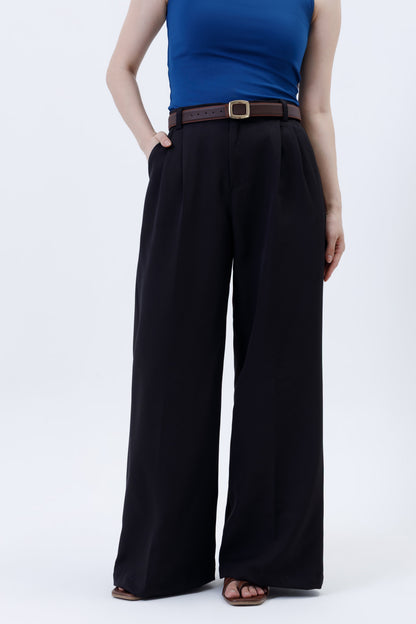 Pleated Parallel Trousers