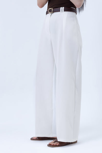Pleated Parallel Trousers