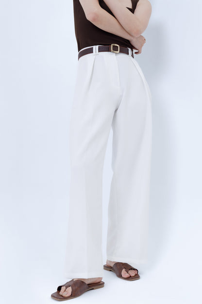 Pleated Parallel Trousers